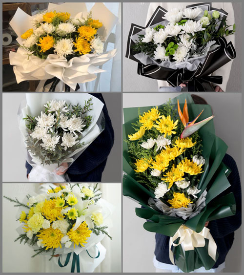 山东莱芜莱城区杨庄镇前郭庄村白事花束代送